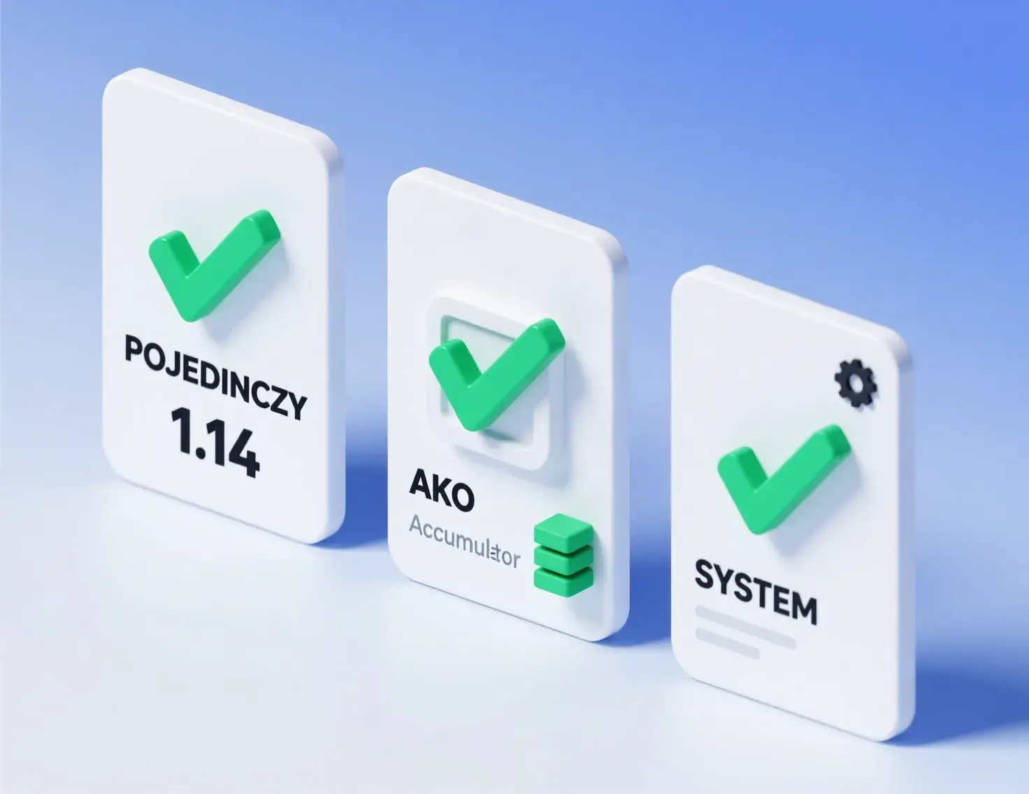 Trzy typy kuponów u Betclic - single, AKO i system z zaznaczonymi minimalnymi kursami 1.14