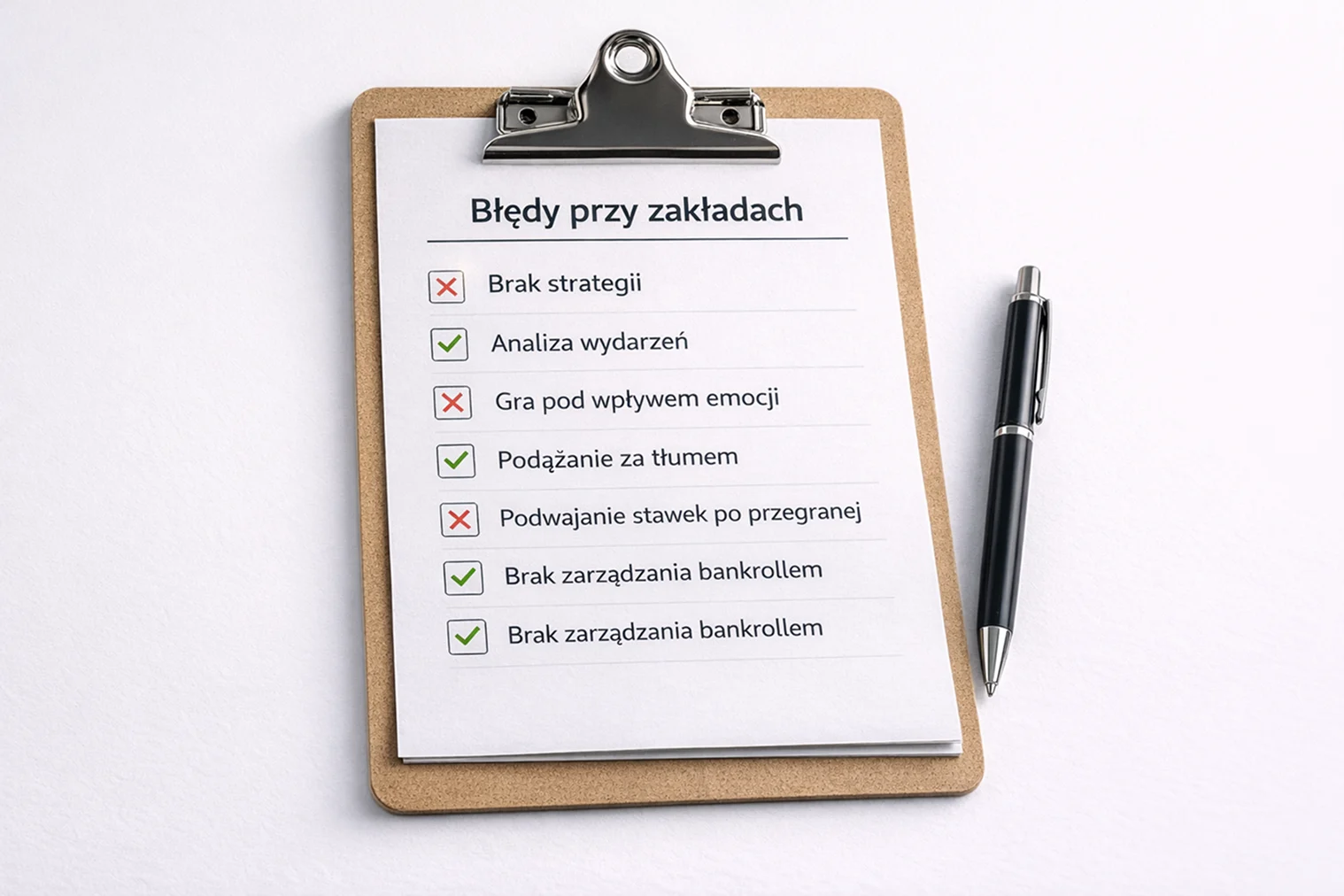 Lista kontrolna z najważniejszymi błędami do uniknięcia