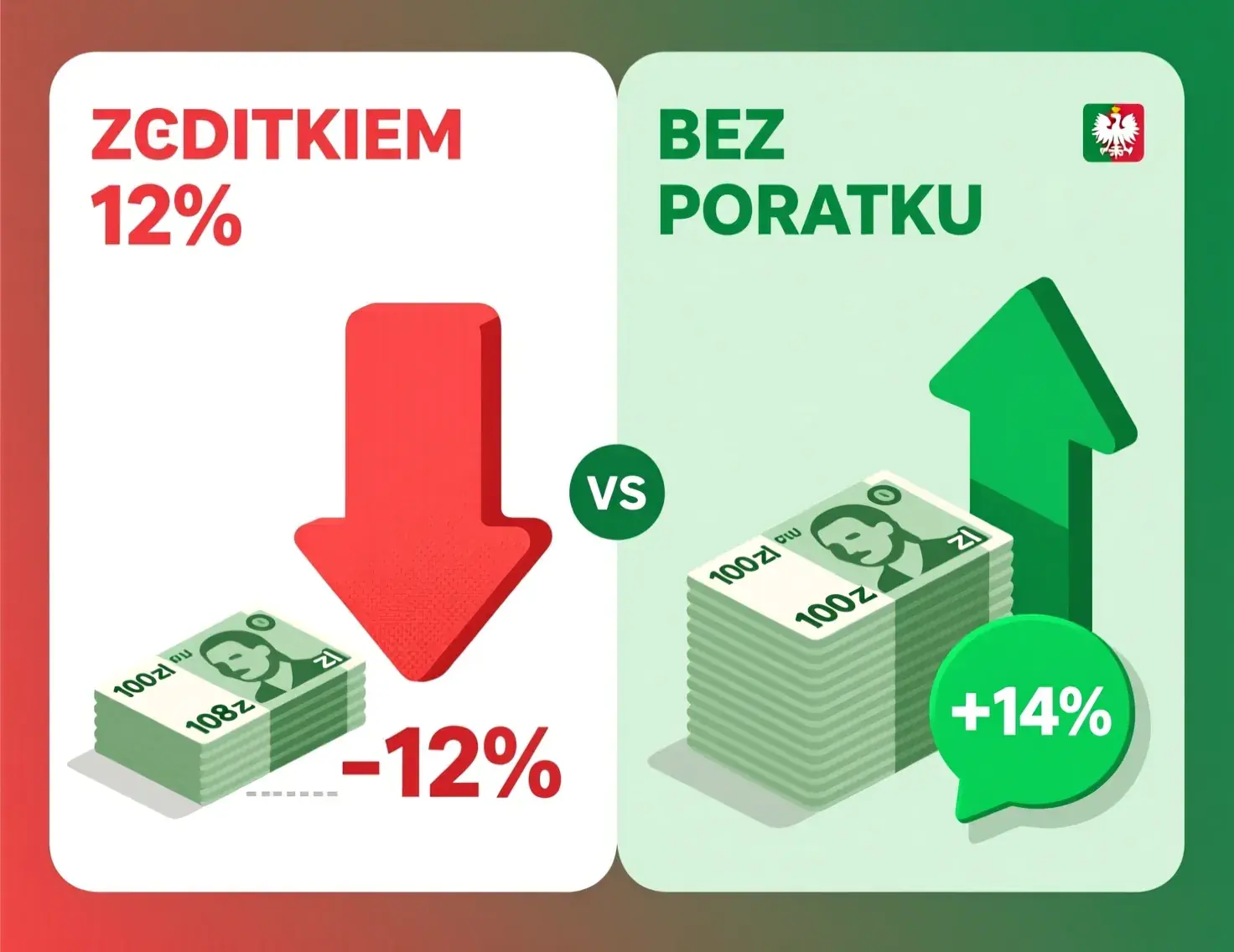 Porównanie wygranych z podatkiem 12% i bez podatku - różnica w zyskach
