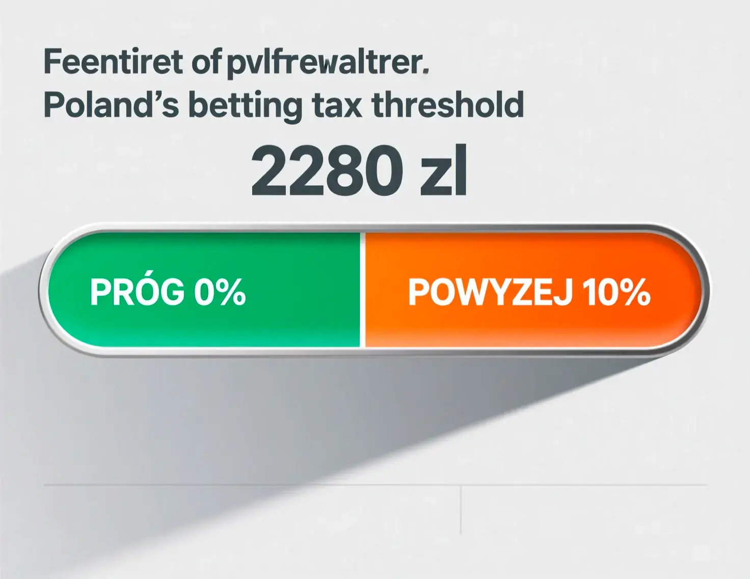 Próg podatkowy 2280 złotych dla wygranych z zakładów bukmacherskich - wizualizacja granicy opodatkowania 10 procent