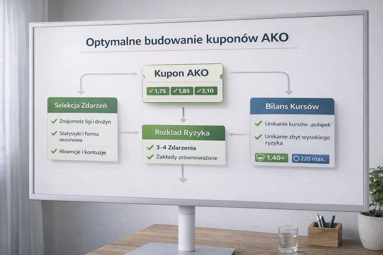 Schemat pokazujący optymalne konstruowanie kuponów AKO